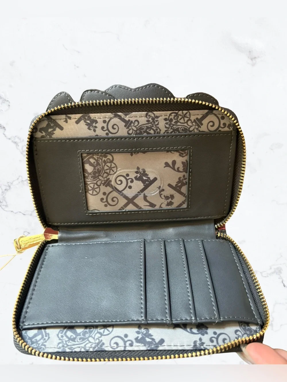Disney Villains Colorblock Zip-Around Wallet — Black, Purple, Red, Teal